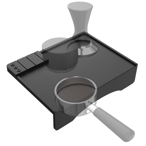 MTROYALDIA Coffee Tamper Tool, Silicone Rubber Espresso Tamping Mat, Double Hole Corner Edge Practical Stand Tamp Station 63MM to Protect Your Worktop for Espresso Baristas Powder Maker - Image 2