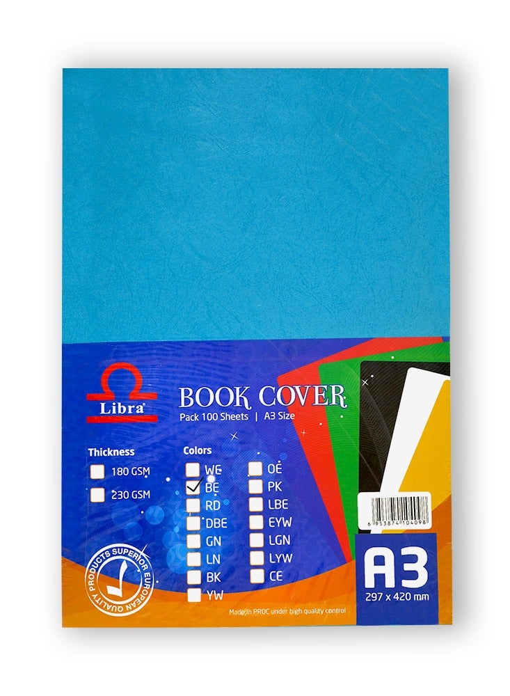 Libra Embossed Leather Board A3 230gsm Blue 100 SHEETS - Image 2