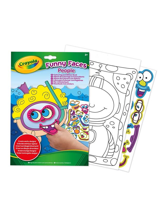 Crayola Funny Faces People Colouring & Sticker Book - Characters May Vary - Image 3