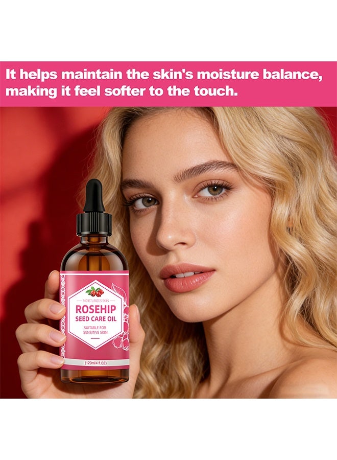 QINGLING Rosehip Seed Care Oil Gentle Moisturizing Oil For Sensitive Skin Nourishing Face Body Massage Skin Care 120ml - Image 2