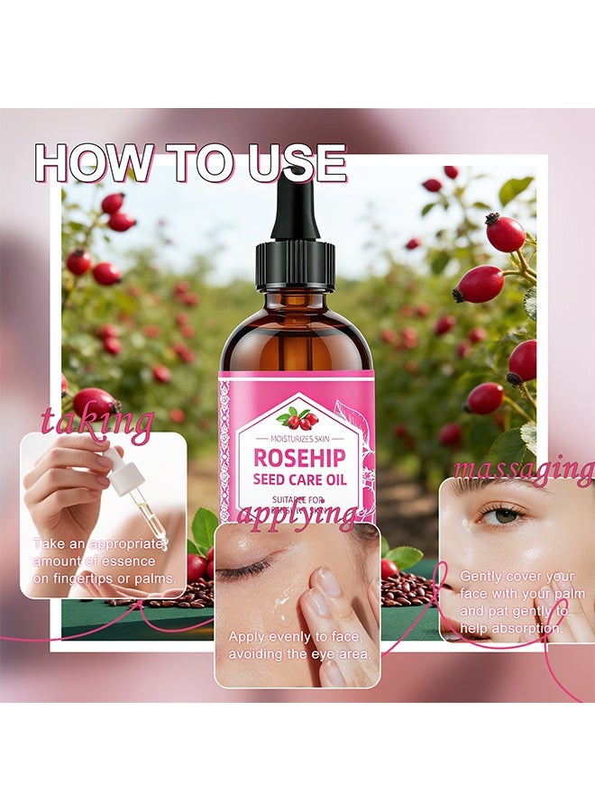 QINGLING Rosehip Seed Care Oil Gentle Moisturizing Oil For Sensitive Skin Nourishing Face Body Massage Skin Care 120ml - Image 5