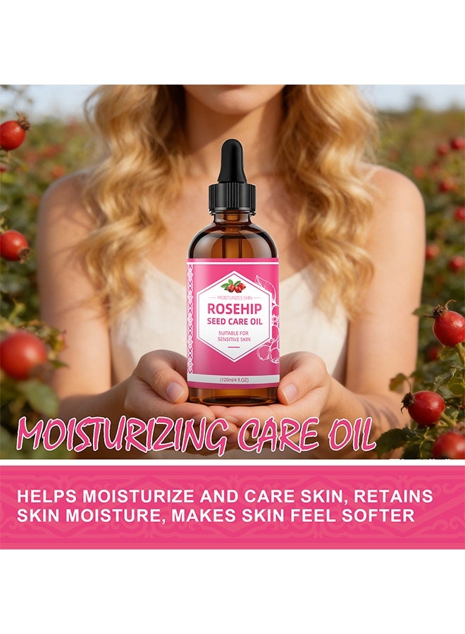 QINGLING Rosehip Seed Care Oil Gentle Moisturizing Oil For Sensitive Skin Nourishing Face Body Massage Skin Care 120ml - Image 4
