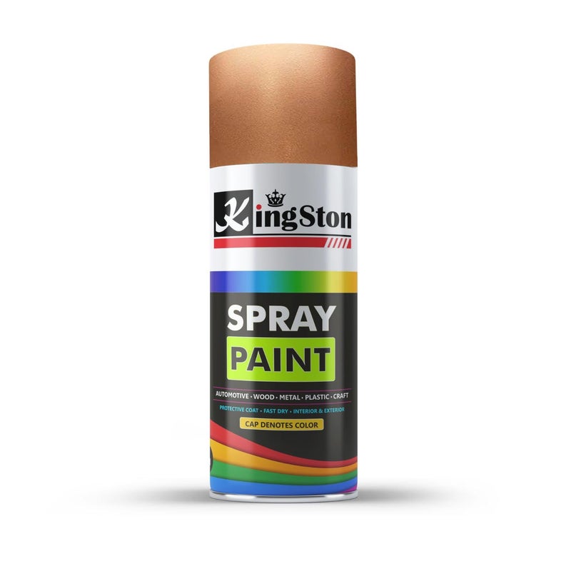 Kingston طلاء أكريليك رذاذ متعدد الأسطح - طلاء DIY للمعادن، الخشب، الجدران - علبة 400 مل - 1 قطعة (كروم لامع) - Image 1