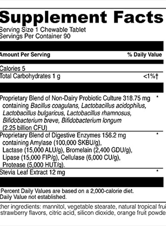 Davinci Labs Chewable Kidbiotic - Kids Probiotics to Support Digestion, a Healthy Gut, Brain Health and Immunity - with Probiotics, Amylase, and More - Tropical Fruit Flavor - 90 Chewable Tablets - Image 3