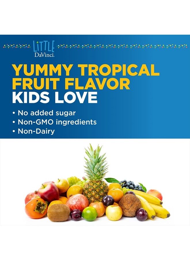 Davinci Labs Chewable Kidbiotic - Kids Probiotics to Support Digestion, a Healthy Gut, Brain Health and Immunity - with Probiotics, Amylase, and More - Tropical Fruit Flavor - 90 Chewable Tablets - Image 4