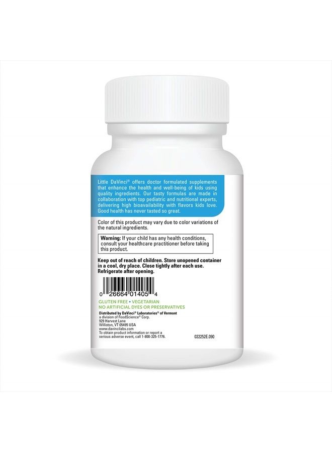 Davinci Labs Chewable Kidbiotic - Kids Probiotics to Support Digestion, a Healthy Gut, Brain Health and Immunity - with Probiotics, Amylase, and More - Tropical Fruit Flavor - 90 Chewable Tablets - Image 2