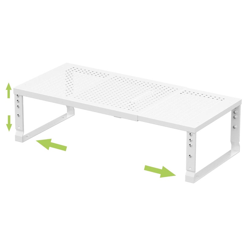 Jojocross Expandable Adjustable Stackable Kitchen Organizer Spice RackMetal Pantry Storage Shelves RacksCounter Shelf for Cabinets Countertop Cupboard1 PackMediumWhite