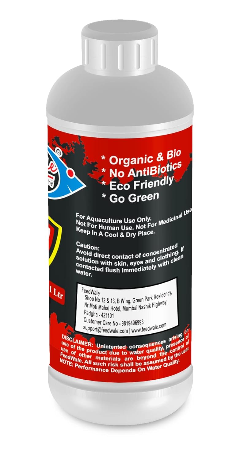 FeedWale Fish Guard 1 Litre Cures Fungal and Bacterial Infection for Fishes in Ponds & BioFloc Aquaculture Water Treatment - Image 5