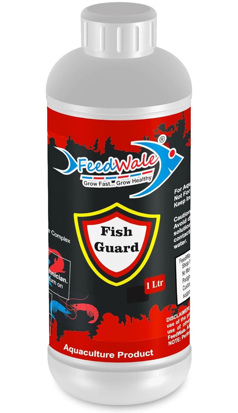 FeedWale Fish Guard 1 Litre Cures Fungal and Bacterial Infection for Fishes in Ponds & BioFloc Aquaculture Water Treatment - Image 4