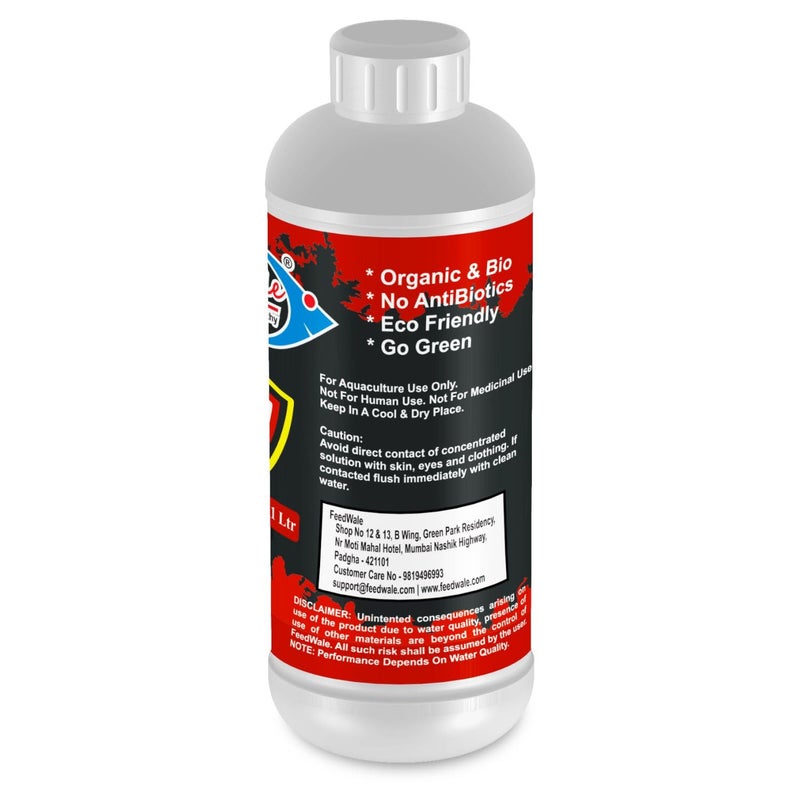 FeedWale Fish Guard 1 Litre Cures Fungal and Bacterial Infection for Fishes in Ponds & BioFloc Aquaculture Water Treatment - Image 2