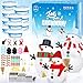 EOBOH Snowman Crafts for Kids 10 Pack Christmas Craft DIY Snowman Kit Build a Snowman Kit Indoor Decorations Creative Kids Air Dry Modeling Clay Snowman Making Kit Toys Activities Party Supplies - Image 3