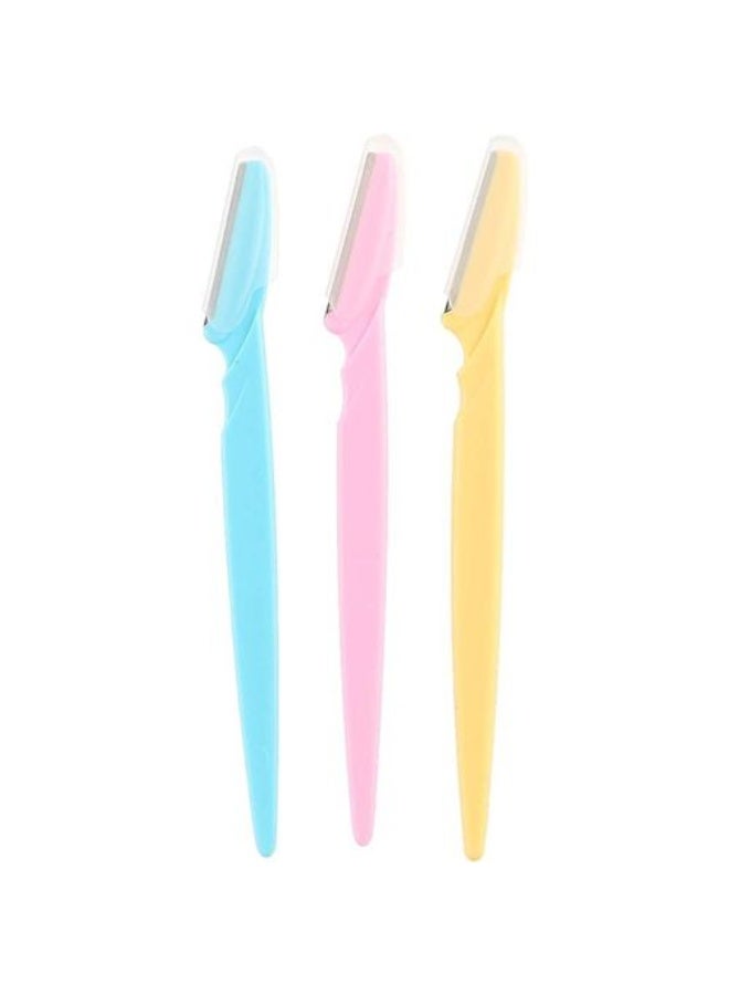 Tinkle 3-Piece Eyebrow Razor Kit - Pink, Yellow, Blue - Image 2