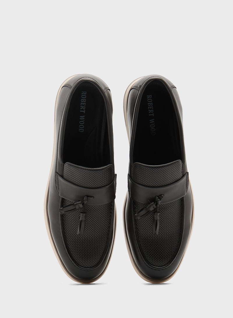 Robert Wood Tassel Detail Casual Slip Ons - Image 4