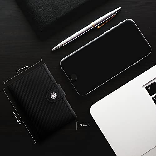 TRUSADOR Venice Men & Women Leather Trifold Wallets RFID Blocking Front Pocket Wallet (Carbon, With Coin Pocket) - Image 5