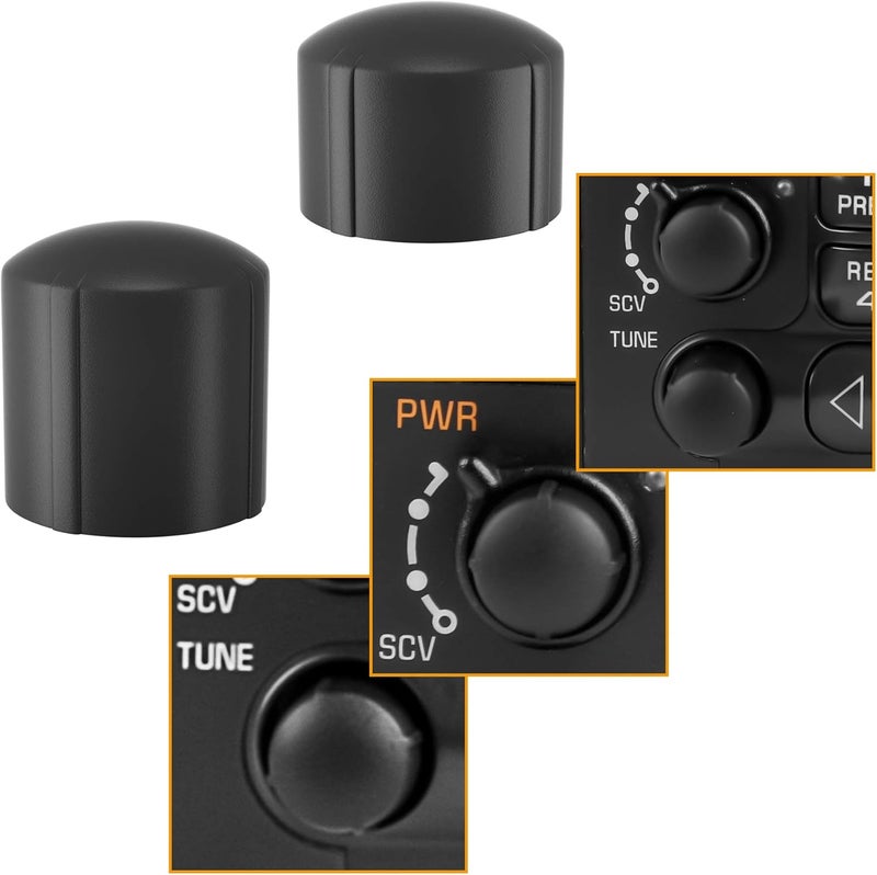 RDBS 2 PCS Stereo Radio Volume Control Knobs Kit OEM Replacement for GMC Cadillac Chevrolet - Image 2