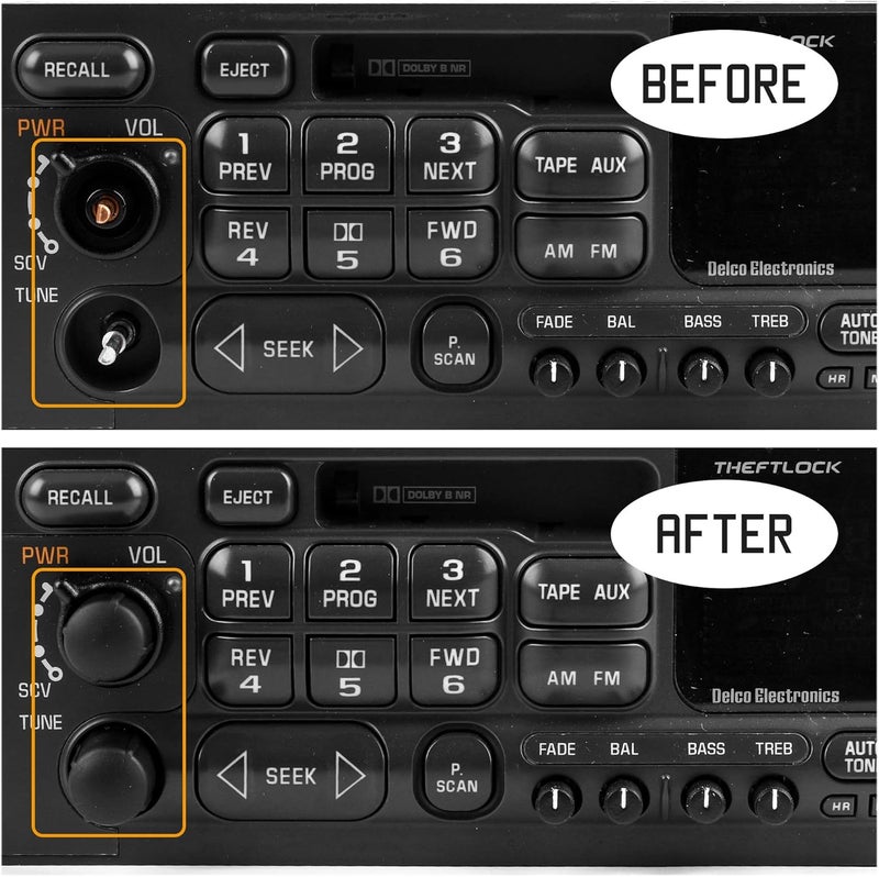 RDBS 2 PCS Stereo Radio Volume Control Knobs Kit OEM Replacement for GMC Cadillac Chevrolet - Image 5