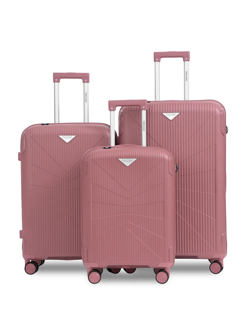 PARAJOHN Para John Voyage PP Luggage Set 3PCS – Durable Hard Shell Suitcases with 360° Spinner Wheels & Secure Lock