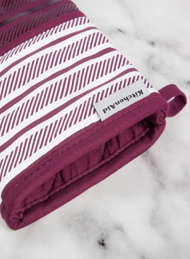 KitchenAid Albany Oven Mitt 2-Pack Set, Beet, 7"x13" - Image 3