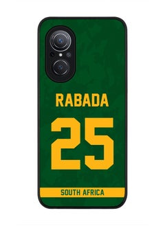Rugged Black Edge Case for Huawei Nova 9 SE , Slim fit Soft Case Flexible Rubber Edges Thin Cover - Player Name - Kagiso Rabada, Jersey Number- 25