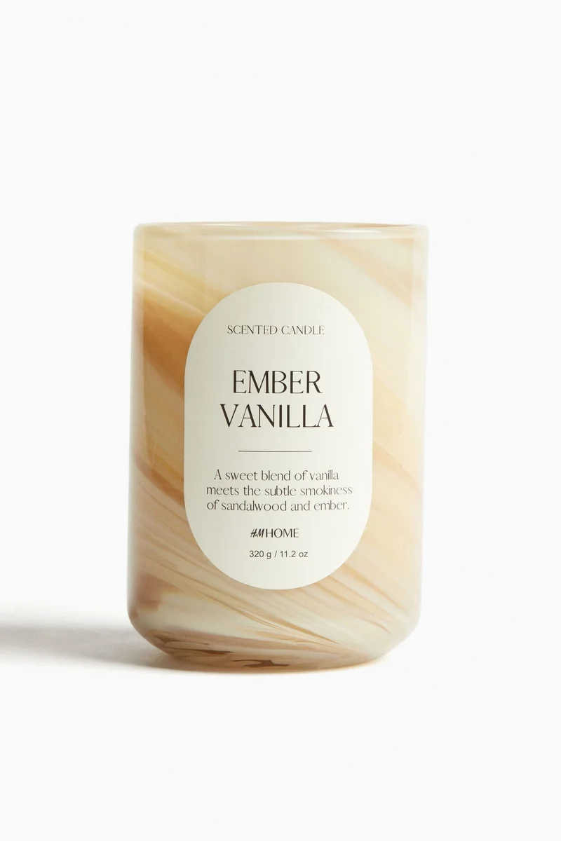 H&M Scented candle in glass holder