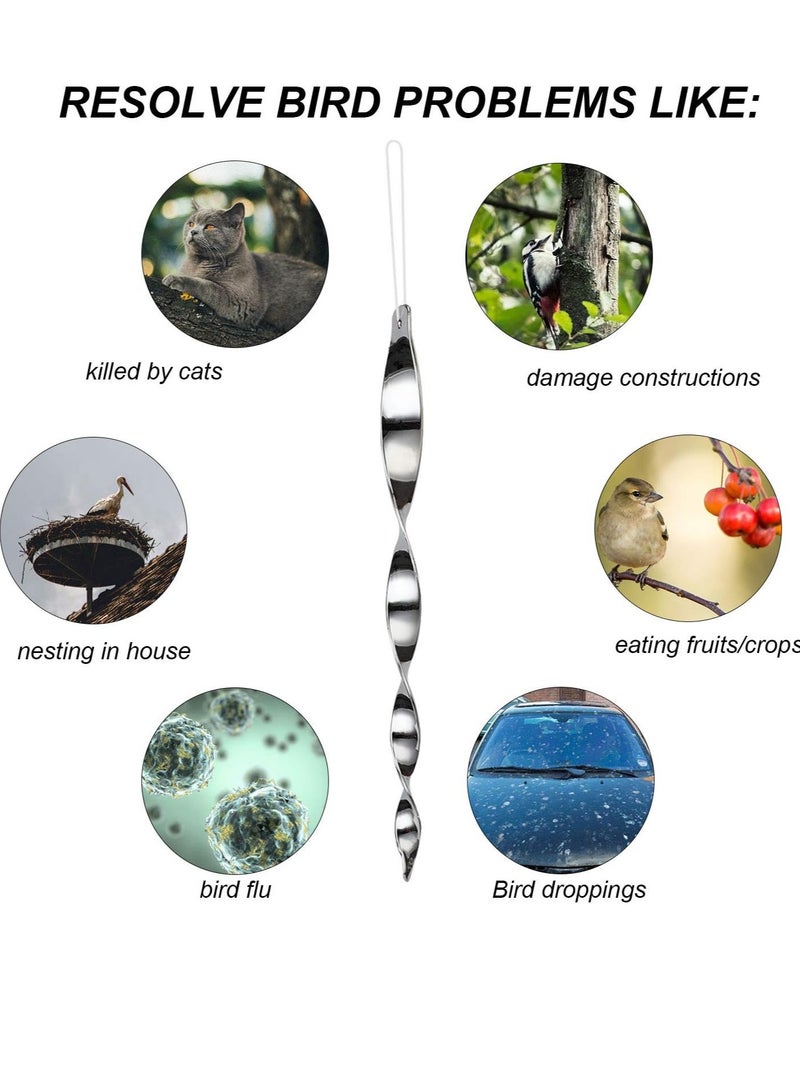 Generic Woodpecker Rods for House,Bird Reflective Devices Outdoor,Reflective Scare Rods,Bird Reflectors for Outside（Christmas Reflector Strip Hanging Home As Decoration(6PCS)  - Image 2