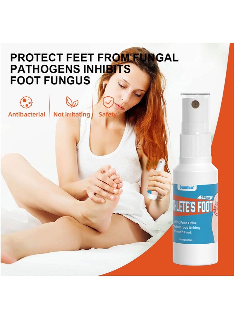 Sumifun 2 Piece Athletes' Foot Cream And Athletes' Foot Spray Care Set，Foot Odor Treatment，Sweaty Feet，Peeling And Itchy Sole Care （20g + 30ml） - Image 4