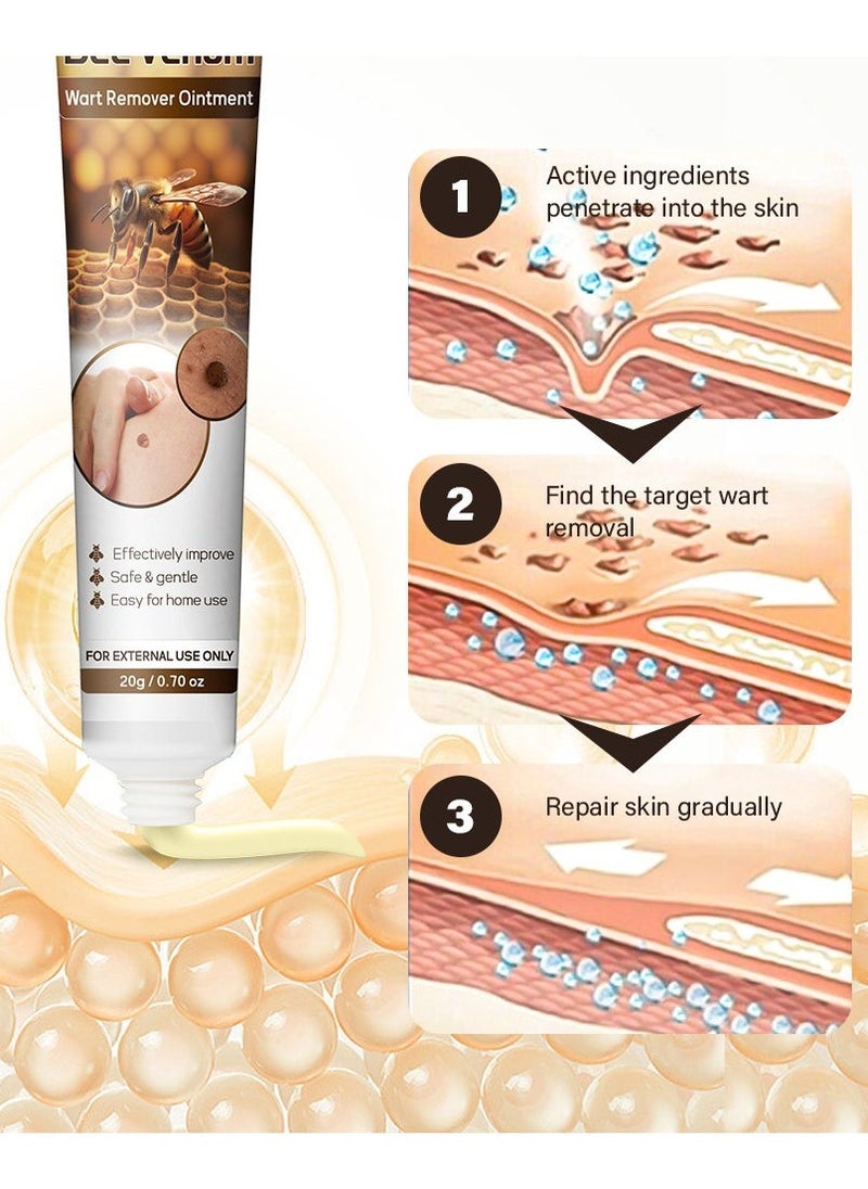 Sumifun 2-PACKS Wart Removal Cream,  Wart Remover for Plantar Warts, Common Warts, Corns, Wart Cream 20g*2 - Image 4