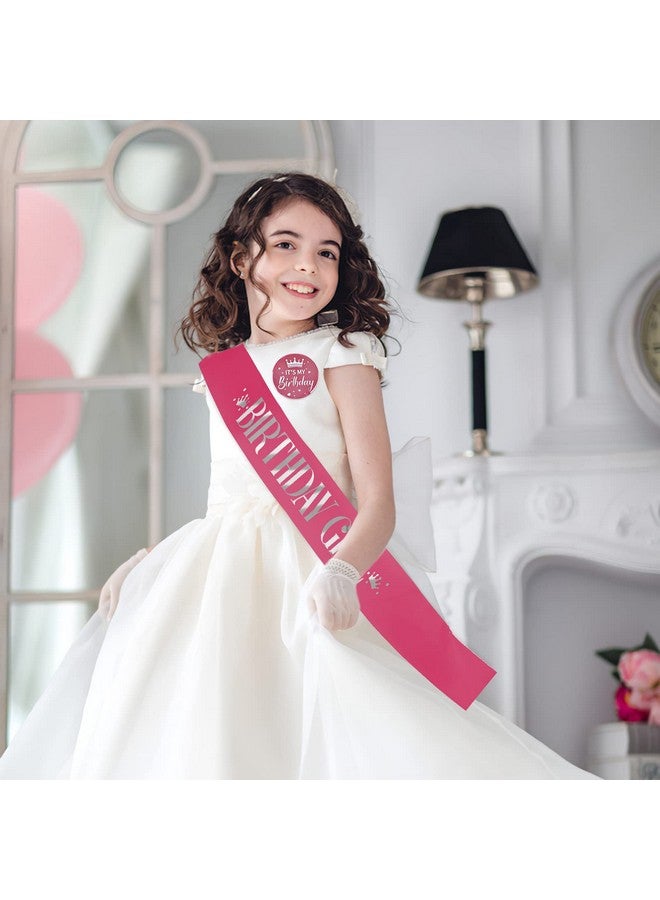 Grevosea Birthday Girl Sash Birthday Sash Birthday Badge Birthday Girl Decorations Set Includes Birthday Girl Sash And Its My Birthday Badge For Kids Girl Birthday Party Decoration - Image 5