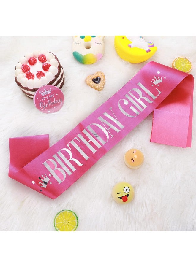 Grevosea Birthday Girl Sash Birthday Sash Birthday Badge Birthday Girl Decorations Set Includes Birthday Girl Sash And Its My Birthday Badge For Kids Girl Birthday Party Decoration - Image 4