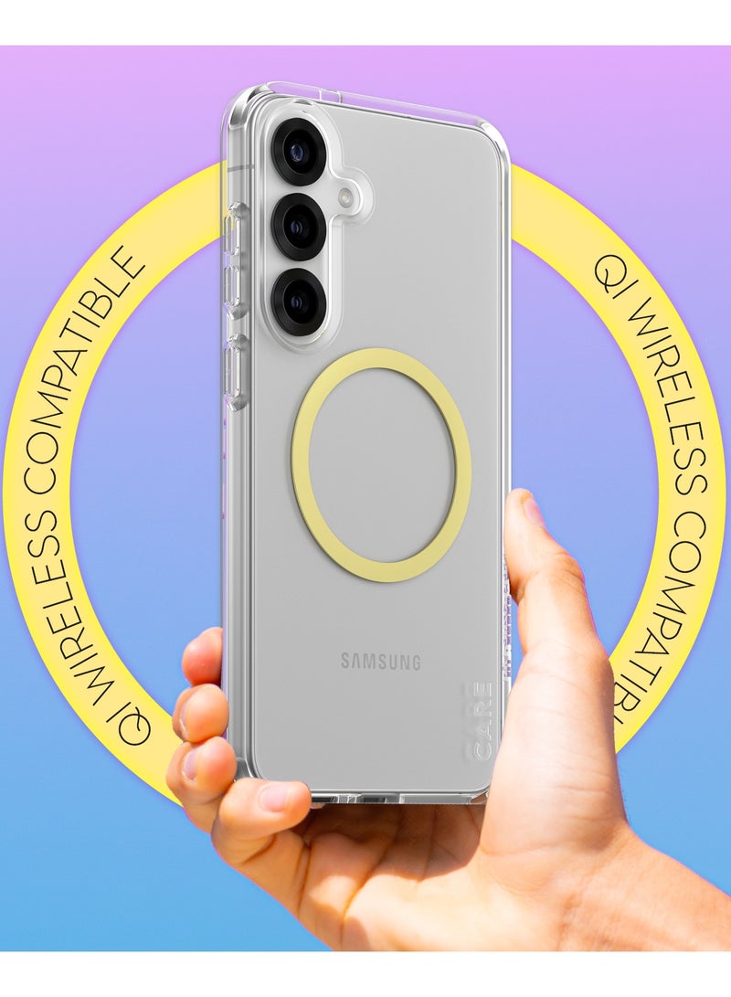 PanzerGlass حافظة قتال حضري من CARE بواسطة PanzerGlass لهاتف Samsung Galaxy S25 Plus متوافقة مع الشحن اللاسلكي Qi، ضمان مضاد للاصفرار لمدة سنة، حافظة Galaxy S25 Plus، شفافة-شاردونيه - Image 3