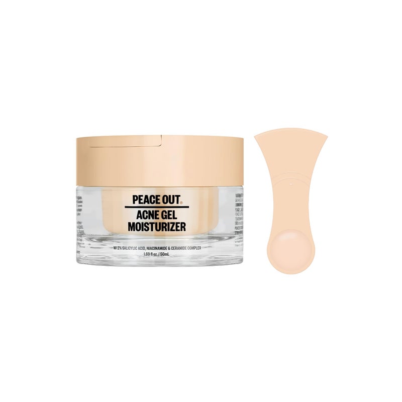 PEACE OUT Skincare Acne Gel Moisturizer, For Daily Facial Use with Salicylic Acid & Niacinamide, Boost Hydration and Help Prevent Acne & Blackheads, for Men & Women, 1.69 fl oz - Image 1