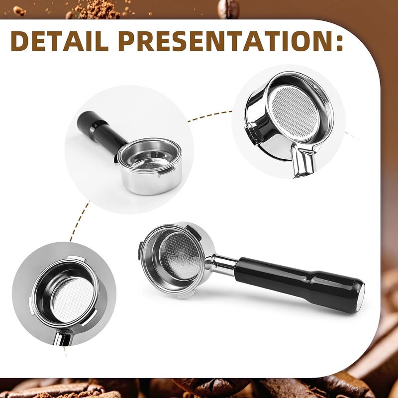 Flylin Bottomless Portafilter, 58mm Stainless Steel Coffee Portafilter Bottomless Naked Filter for Compatible with Calphalon Temp IQ/Barsetto BA102/BA101 - Image 3