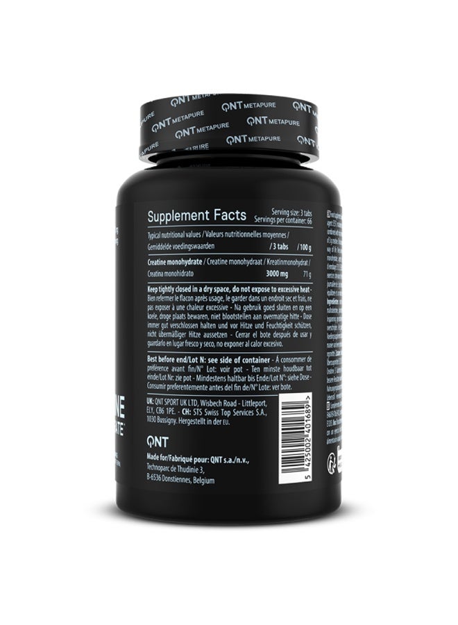 QNT Creatine Monohydrate 3000 mg Tablets | 200 Tabs | Enhanced Performance & Recovery - Image 3