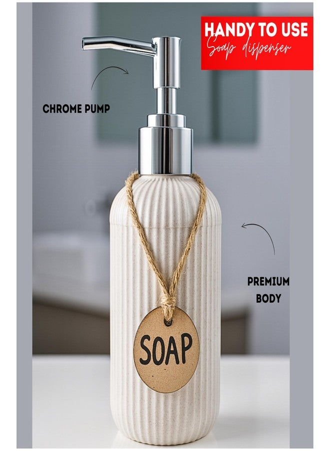 Haristar Liquid Soap Dispenser|Sanitizer Dispenser, Lotion, Shampoo Dispenser | Handwash Bottle for Kitchen | Soap Dispenser for Wash Basin | 300 MLL (Granite White, Pack of 1) - Image 2