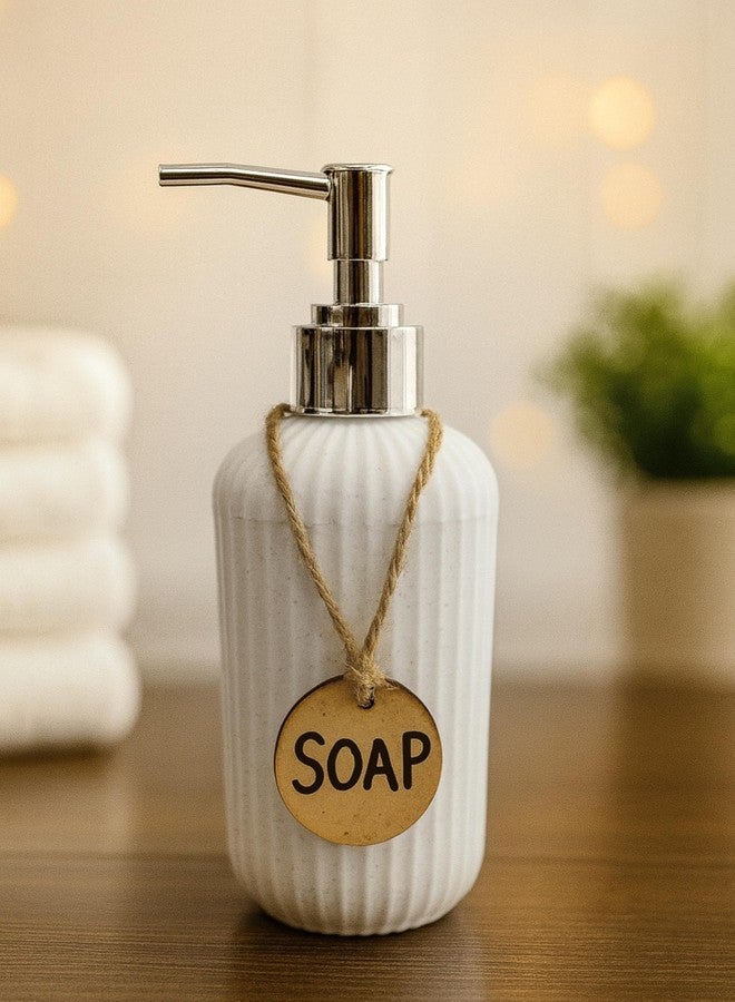 Haristar Liquid Soap Dispenser|Sanitizer Dispenser, Lotion, Shampoo Dispenser | Handwash Bottle for Kitchen | Soap Dispenser for Wash Basin | 300 MLL (Granite White, Pack of 1) - Image 1