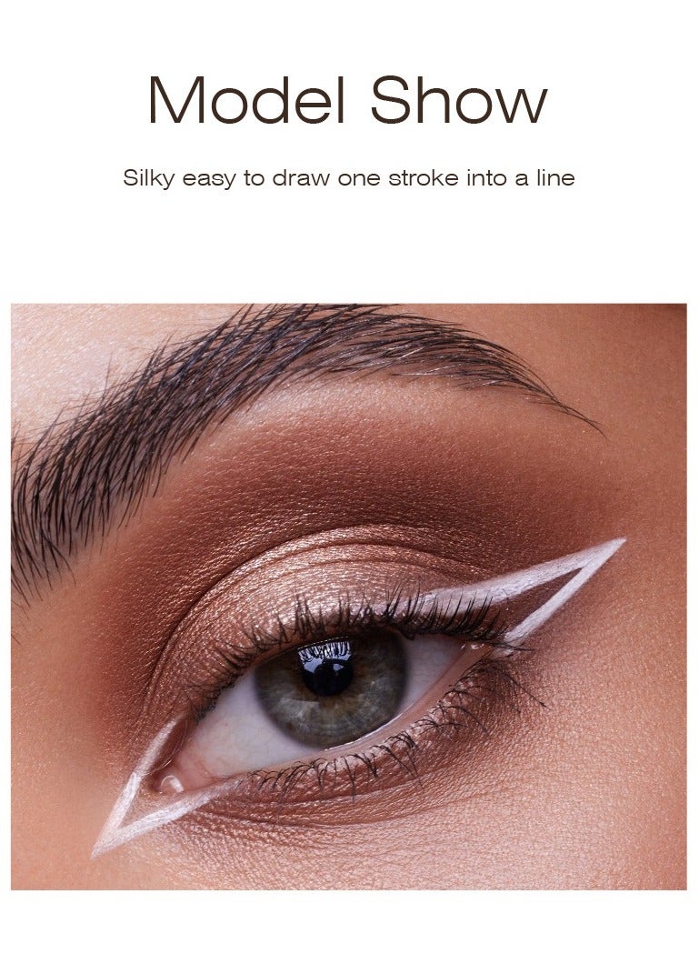 Kiss Beauty Liquid Eyeliner  Pencil 3 Colors Set - Long Lasting Ultra Slim Smooth Waterproof White Brown Eyeliner Pen - Image 4