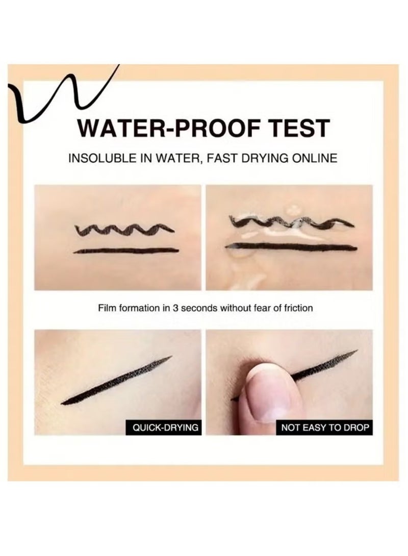 Kiss Beauty Liquid Eyeliner  Pencil 3 Colors Set - Long Lasting Ultra Slim Smooth Waterproof White Brown Eyeliner Pen - Image 5