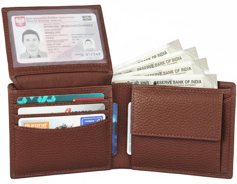 NAPA HIDE Leather Wallet for Men (Tan) - Image 3