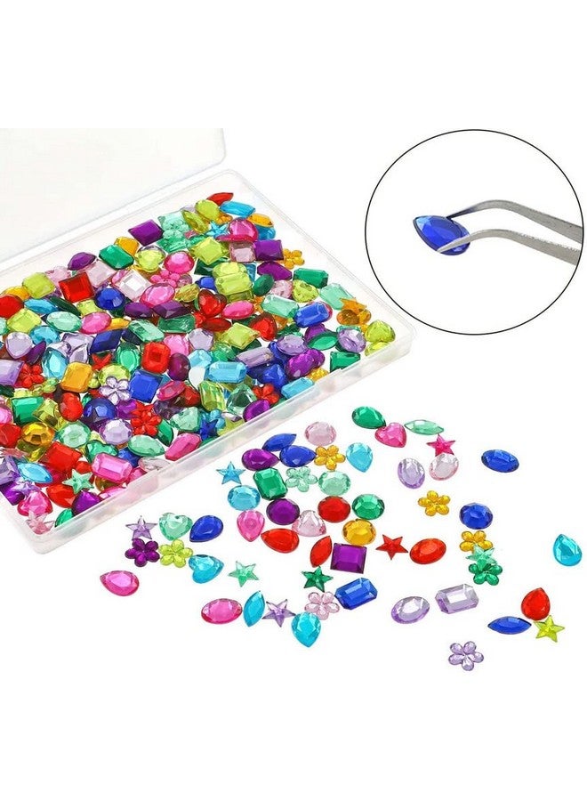 DIY Crafts 70 Pcs, Random Color, Gems Jewels Acrylic Flatback Rhinestones Gemstone for Arts and Crafts Jewels, Shapes, 10-15mm (70 Pcs, Random Color) - Image 5
