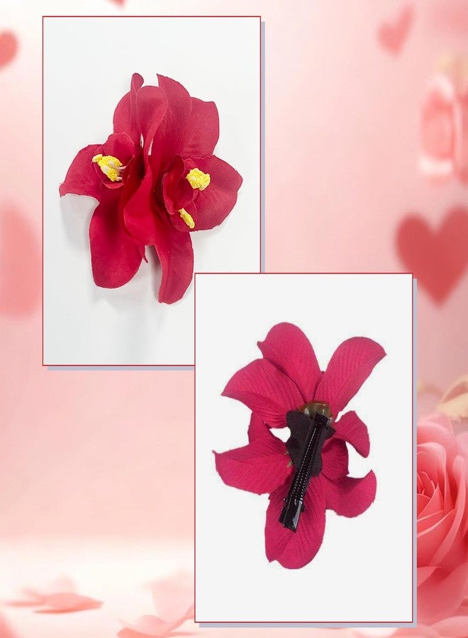 BOBOAR Flower Hair Clips Pins Accessories for Women,Hawaiian Tropical Floral Flower Hawaiian Hair Clips - Image 3