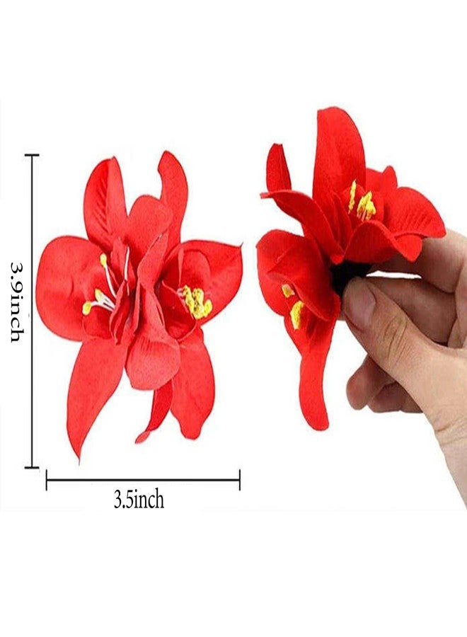 BOBOAR Flower Hair Clips Pins Accessories for Women,Hawaiian Tropical Floral Flower Hawaiian Hair Clips - Image 2