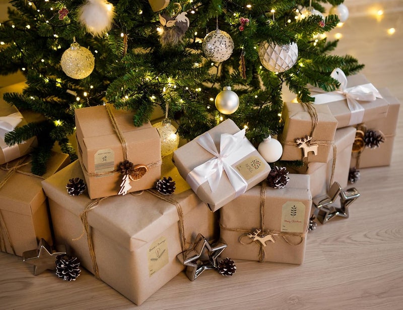 InStockLabels.com Boho Simple Christmas Gift Tag Adhesive Stickers – 2 x 3 Inch Labels, Roll of 100 with Minimalist Designs – Merry Christmas, Noel, and Candle, Made in The USA - Image 3