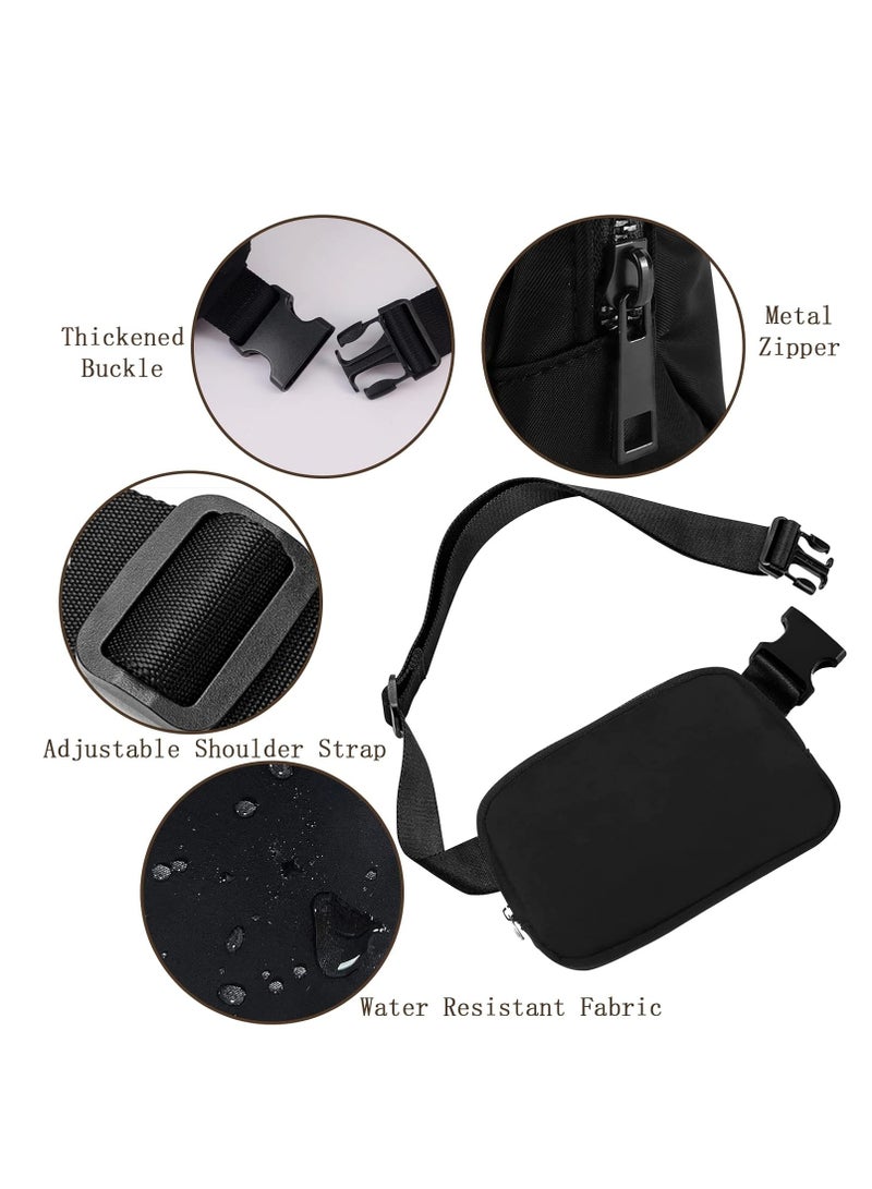 Belt Bag Fanny Pack Crossbody Bag for Women Men, Small Waist Pack for Running, Mini Waist Pouch Waist Bag with Adjustable Strap for Walking Hiking Workout Sports Casual Travel (Black)  - Image 5