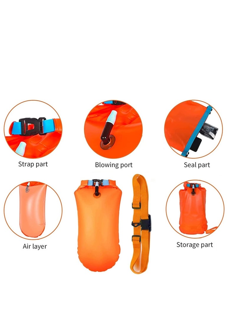 SYOSI - Swim Buoy, Waterproof Inflatable Dry Bag Swim Safety Float for Water Sports, Open Water Swimmers, Triathletes, Kayakers and Snorkelers - Image 1