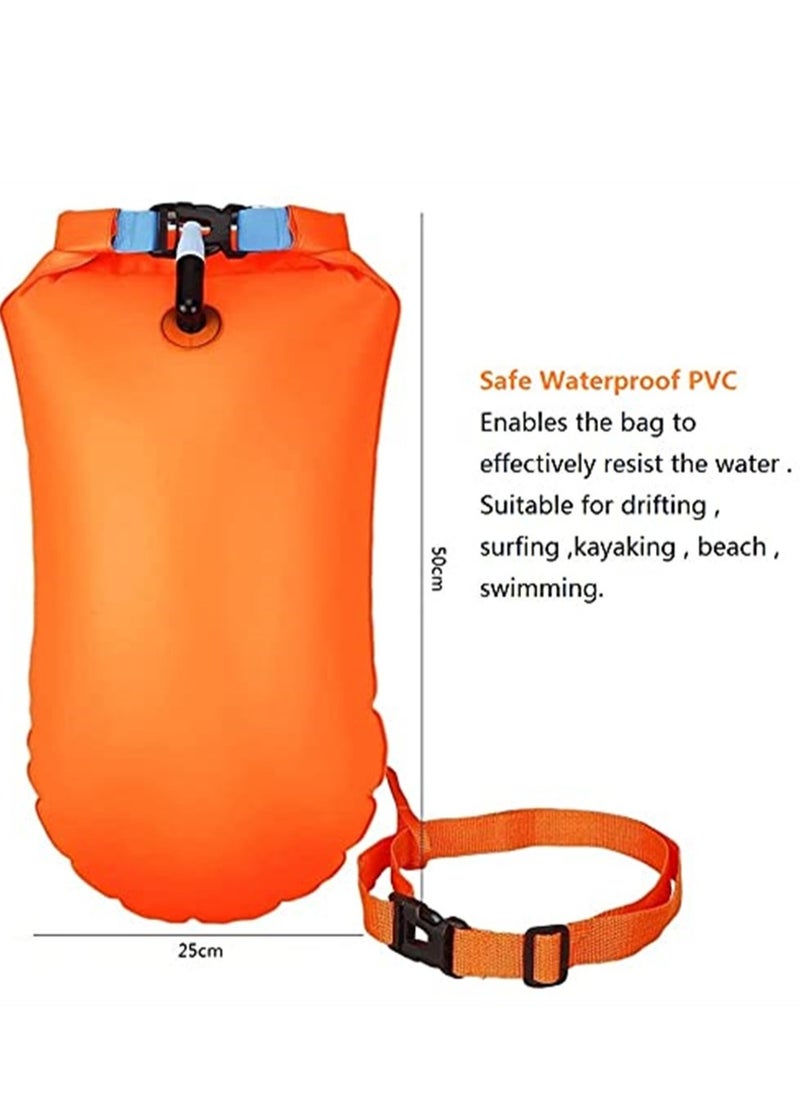 SYOSI - Swim Buoy, Waterproof Inflatable Dry Bag Swim Safety Float for Water Sports, Open Water Swimmers, Triathletes, Kayakers and Snorkelers - Image 1