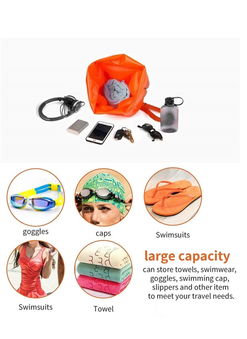 SYOSI - Swim Buoy, Waterproof Inflatable Dry Bag Swim Safety Float for Water Sports, Open Water Swimmers, Triathletes, Kayakers and Snorkelers - Image 1