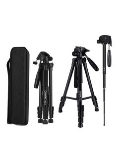 COOPIC T800 II 2-in-1 Photography Tripod Monopod Stand Aluminum Alloy 3-Way Swivel Pan Head 165cm Maximum Height 4kg Load Capacity with Carrying Bag for DSLR Cameras Camcorders
