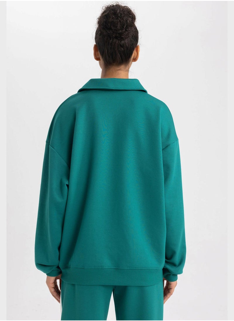 DeFacto Essential Polo Sweatshirt  - Image 2