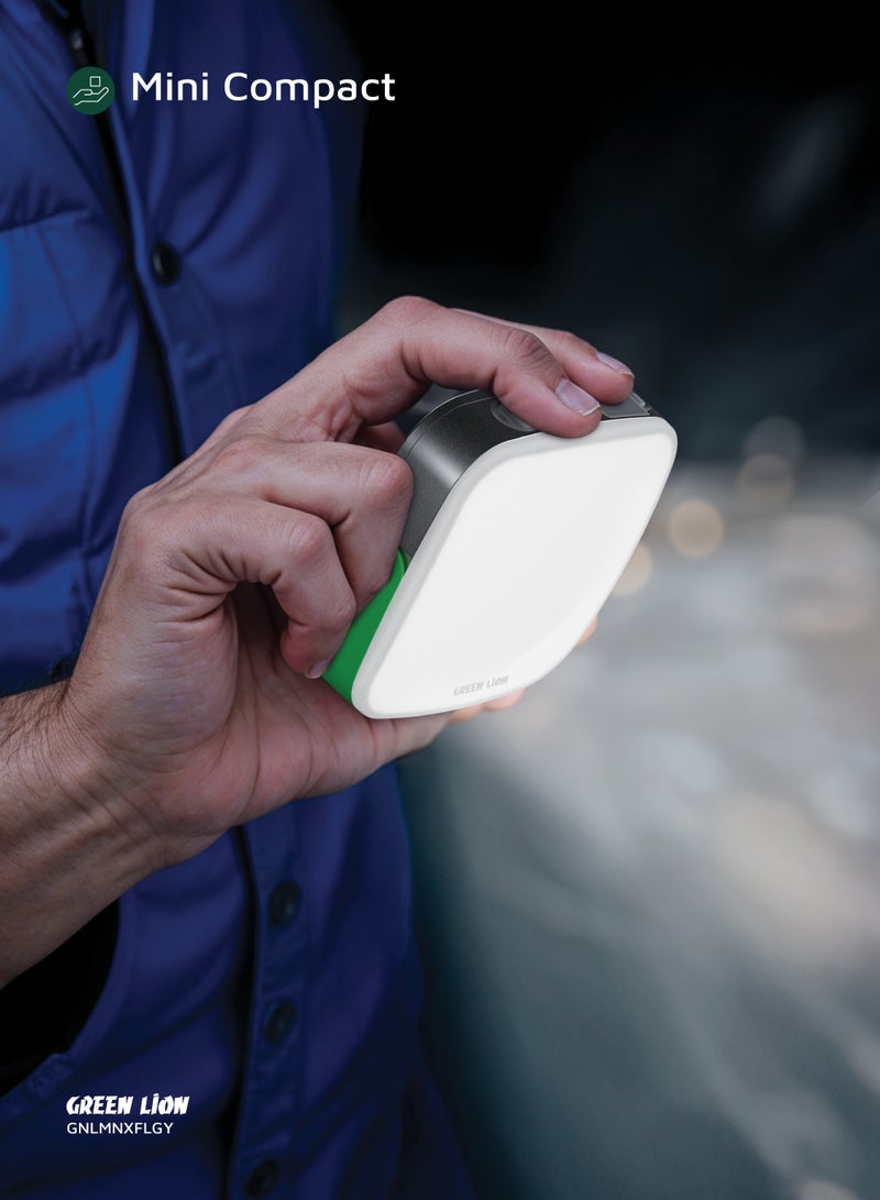 GREEN LION Lumix Portable LED Light with 2000*2 mAh Power Bank / 10W Power Portable Charger / 6-24 Hrs Working Time / 6 Hrs Charging Time / 800 lm Brightness / USB-C Charging Port / 5 Colors Light Modes / Material: ABS + PC / 90° Angle Adjustable - Gray - Image 4