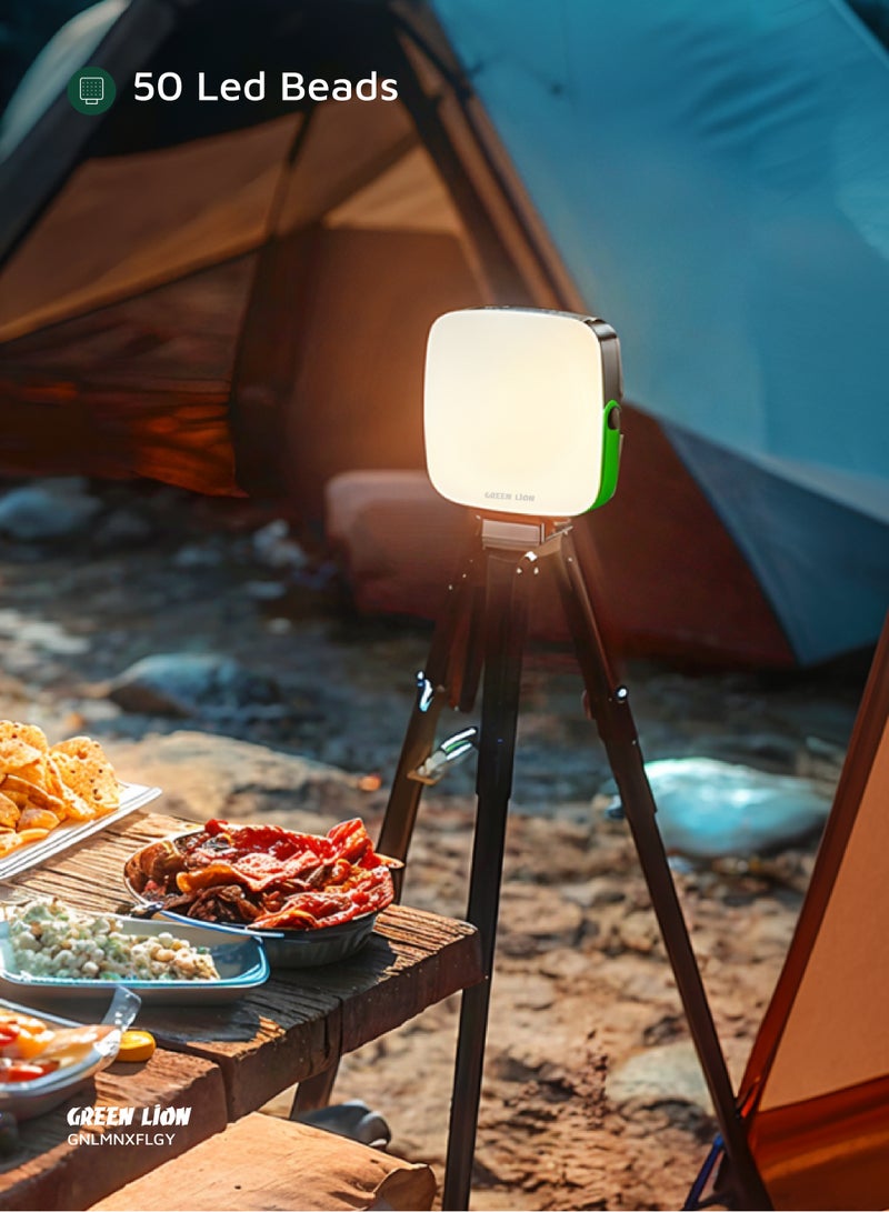 GREEN LION Lumix Portable LED Light with 2000*2 mAh Power Bank / 10W Power Portable Charger / 6-24 Hrs Working Time / 6 Hrs Charging Time / 800 lm Brightness / USB-C Charging Port / 5 Colors Light Modes / Material: ABS + PC / 90° Angle Adjustable - Gray - Image 3